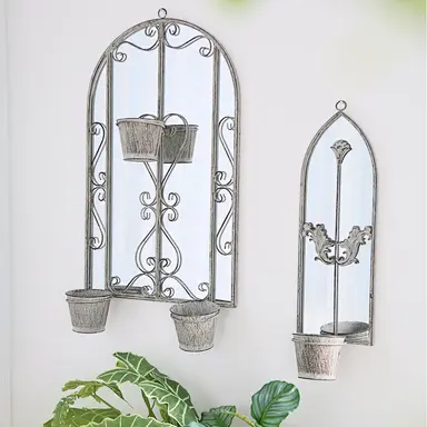 mirror garden mirrror mirrors of Alba Asymmetry Mirror Planter Frame at garden